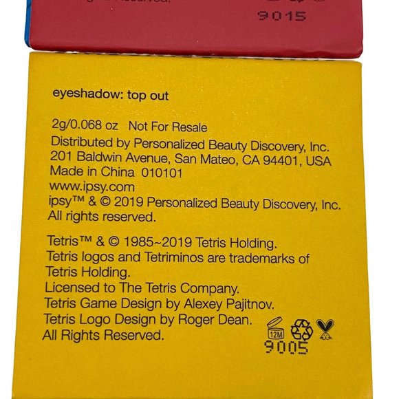 Tetris x Ipsy Eyeshadow in Top Out & Game Night Blue Gold - Lot of 2 Sample Size - Picture 8 of 8